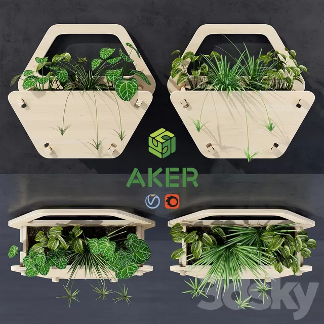 Plants – Flowers – 3D Models Download – Hexagon wall planter Plants – Flowers – 3D Models Download – Hexagon wall planter