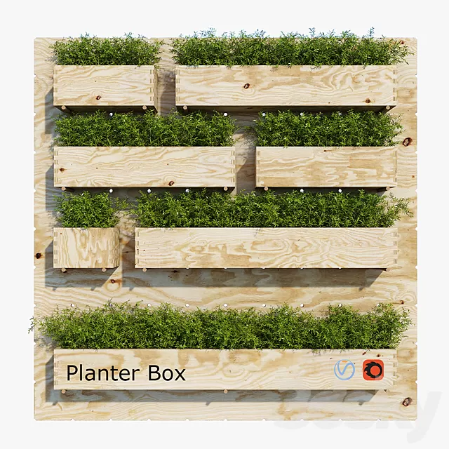 Plants – Flowers – 3D Models Download – Planter box one Plants – Flowers – 3D Models Download – Planter box one