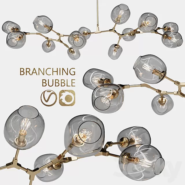 Ceiling Lights – 3D Models Download – Branching bubble 13 lamps Ceiling Lights – 3D Models Download – Branching bubble 13 lamps