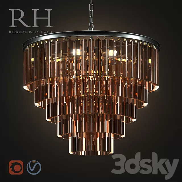 Ceiling Lights – 3D Models Download – Chandelier 1920S Odeon Smole 600 by RH Ceiling Lights – 3D Models Download – Chandelier 1920S Odeon Smole 600 by RH