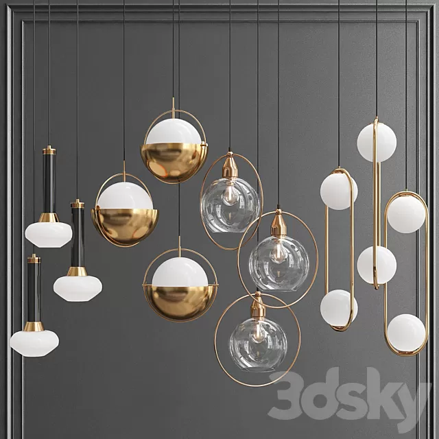 Ceiling Lights – 3D Models Download – Collection of Pendant Lights 3d models