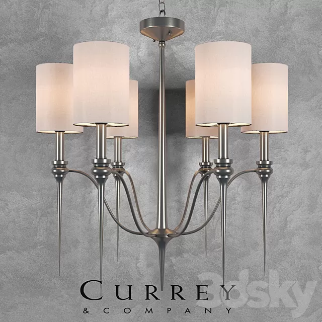 Ceiling Lights – 3D Models Download – Currey chandbury semi-flush chandelier