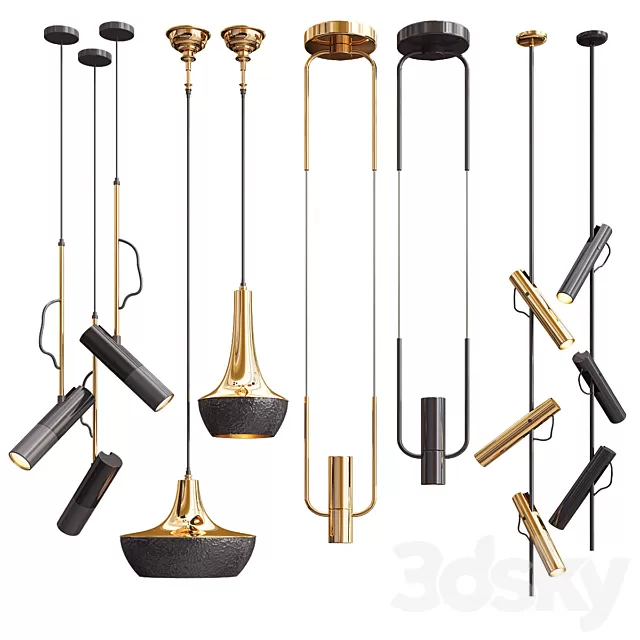 Ceiling Lights – 3D Models Download – Four Hanging Lights 38 Exclusive