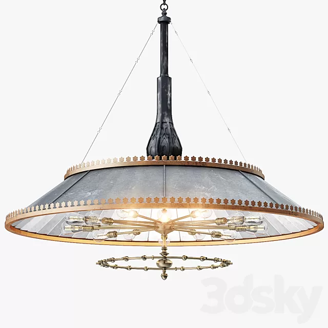 Ceiling Lights – 3D Models Download – Grand 1800s Wheeler Mirrored Lamp