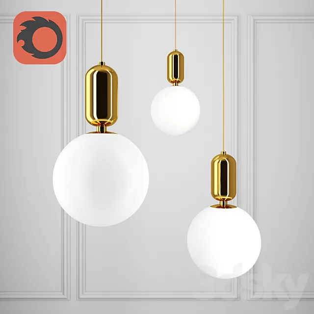 Ceiling Lights – 3D Models Download – Hayon Studio Parachilna Aballs Gold