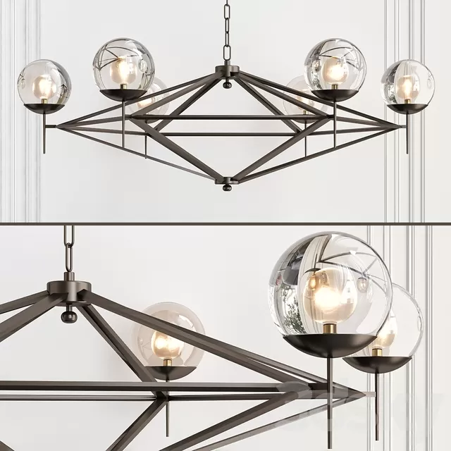 Ceiling Lights – 3D Models Download – Modern Pyramid Glass Globes Chandelier