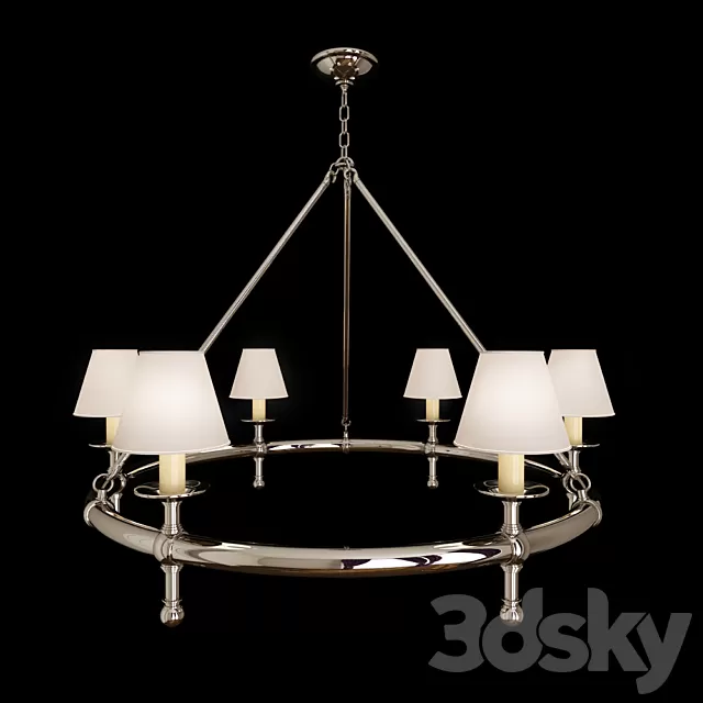 Ceiling Lights – 3D Models Download – Visual Comfort E.F. Chapman Classic 6 Light Chandelier in Polished Nickel SL5812PN-NP