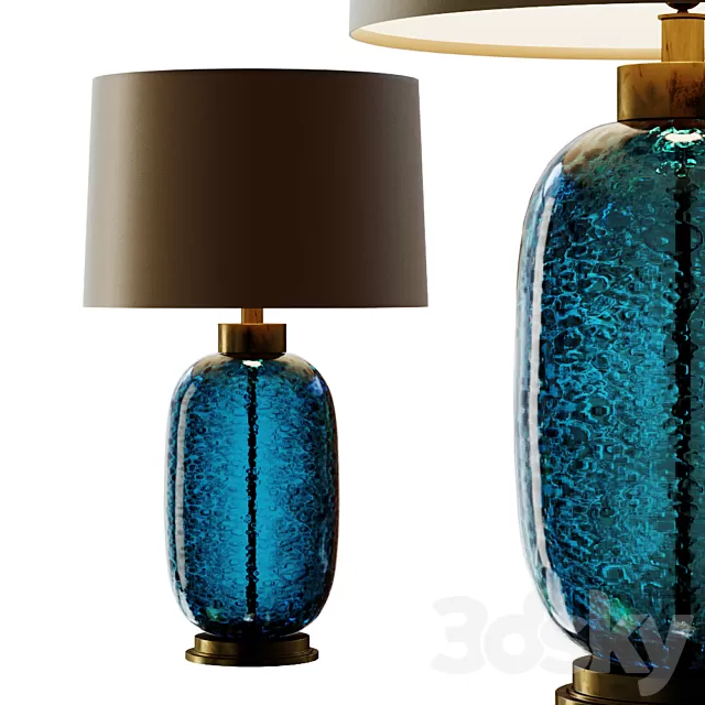 Table Lamp – 3D Models – Mid Century Studio Art Glass Buffet Lamp 3