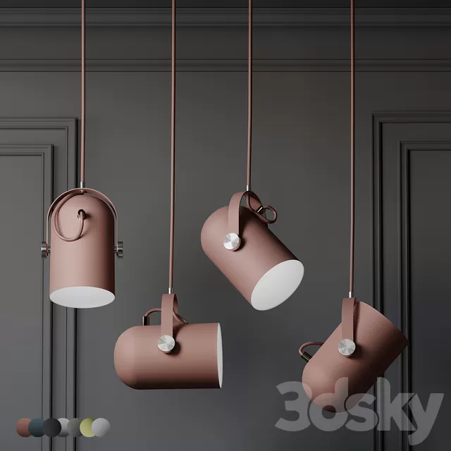 Spot Light – 3D Models – Warmly – Modern Nordic Angled Drop Lights – 7 Colors