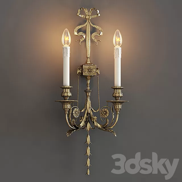 Wall Light – 3D Models – Guilded Ormolu Wall Light