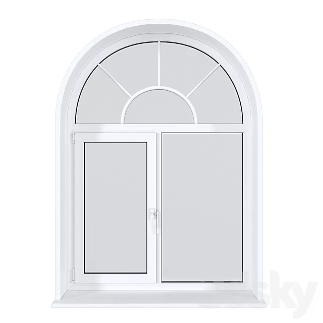Windows – 3D Models – A set of arched plastic windows 18