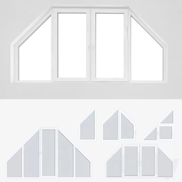 Windows – 3D Models – A set of plastic windows 13 Windows – 3D Models – A set of plastic windows 13
