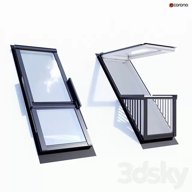 Windows – 3D Models – Dormer window (balcony) Windows – 3D Models – Dormer window (balcony)