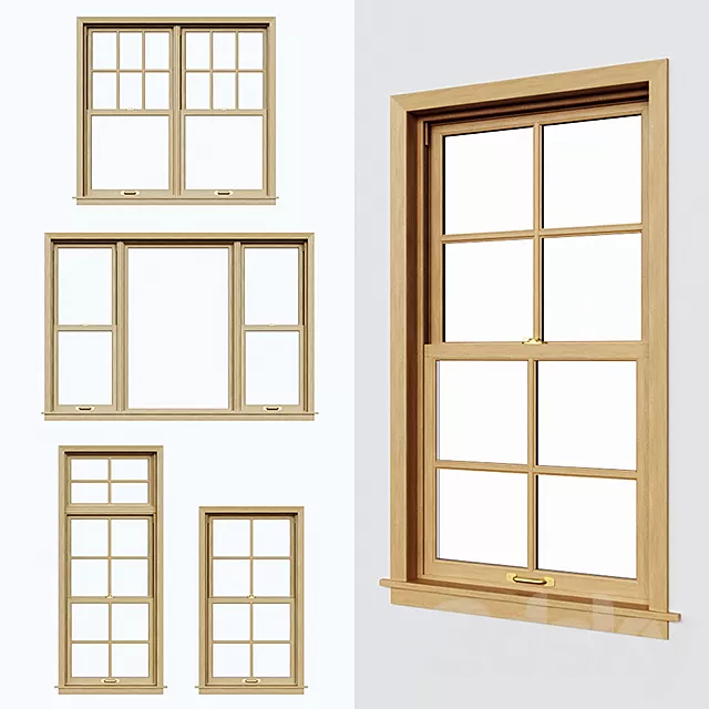 Windows – 3D Models – Sash windows double hung sliding sash Windows – 3D Models – Sash windows double hung sliding sash