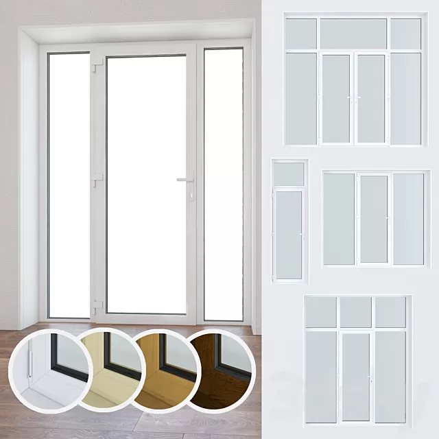 Windows – 3D Models – Set of plastic windows and doors 10 Windows – 3D Models – Set of plastic windows and doors 10