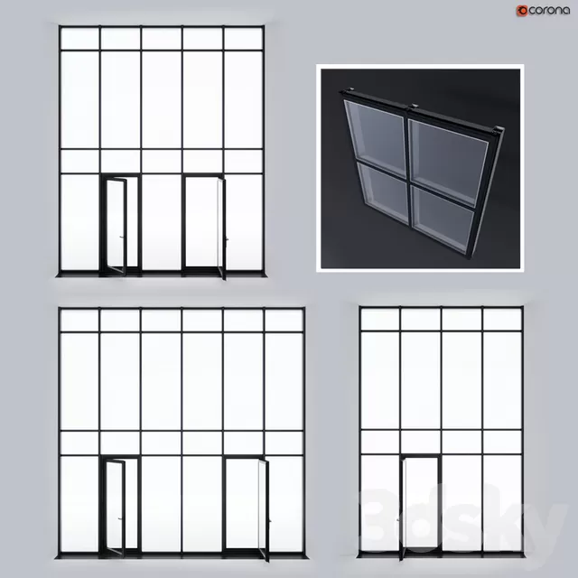 Windows – 3D Models – Structural glazing 2 Windows – 3D Models – Structural glazing 2