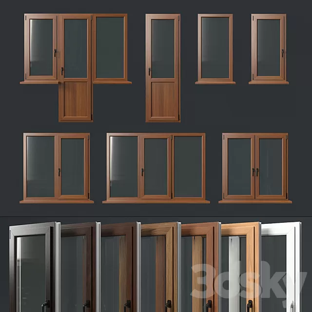 Windows – 3D Models – Window set Rehau Windows – 3D Models – Window set Rehau