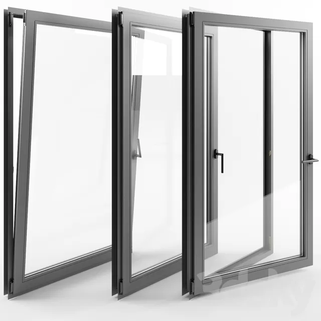 Windows – 3D Models – Windows detailed with double glazing Windows – 3D Models – Windows detailed with double glazing