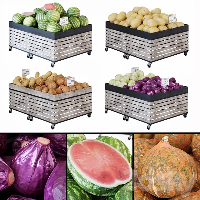 Shop – 3D Models – Racks for vegetables; fruits