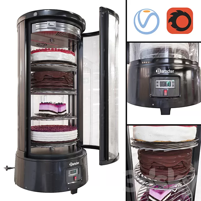 Shop – 3D Models – Refrigerated showcase Bartscher