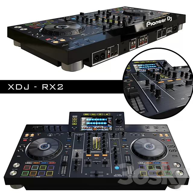 Musical Intrusments – 3D Models – DJ-SYSTEM PIONEER XDJ-RX2 (Vray; Corona) 3D model