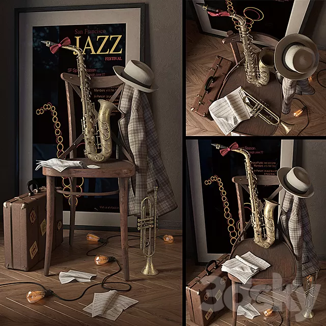 Musical Intrusments – 3D Models – Saxophone