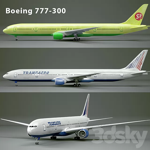 Transport – 3D Models – Boeing 777-300 Transport – 3D Models – Boeing 777-300