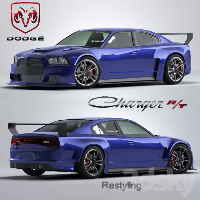 Transport – 3D Models – DODGE CHARGER 2012 low-poly Transport – 3D Models – DODGE CHARGER 2012 low-poly