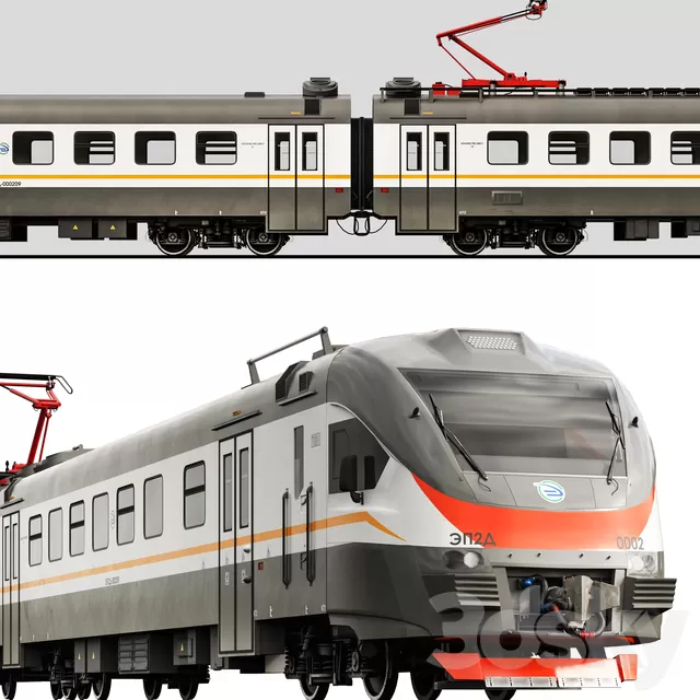 Transport – 3D Models – Electric train EP2D Transport – 3D Models – Electric train EP2D