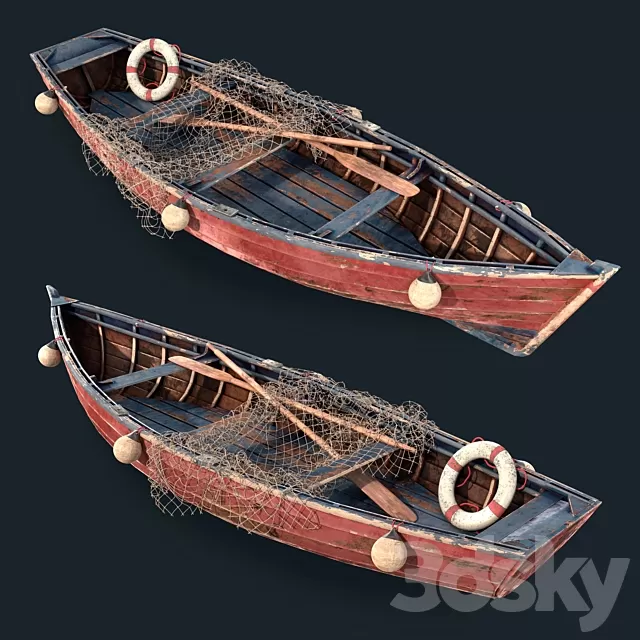 Transport - 3D Models - old fishing boat - 3DSKY Decor Helper