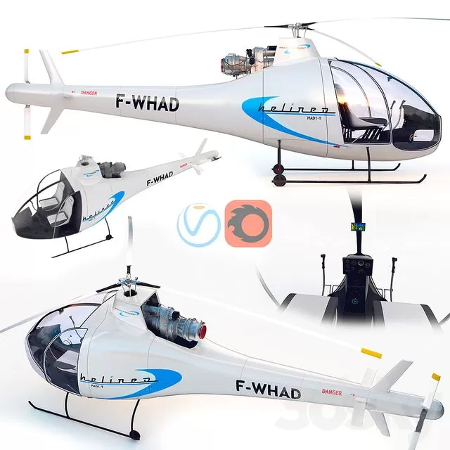 Transport – 3D Models – Passenger Helicopter HAD1-T Helineo Transport – 3D Models – Passenger Helicopter HAD1-T Helineo