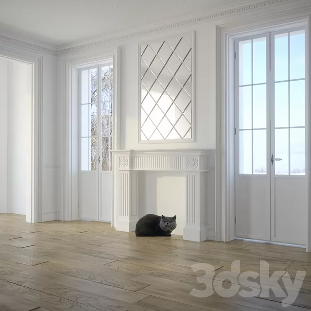 Fireplace – 3D Models – Fireplace and stucco Harmony