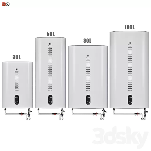 Other Decor 3D Models – Set Water heater Electrolux EWH Royal Flash