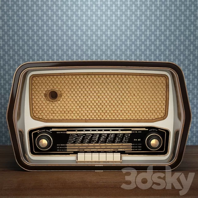 Audio Tech – 3D Models – Retro radio