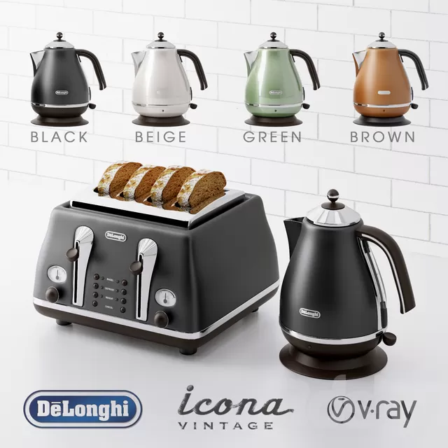 3DSKY Household 3D Models Delonghi Vintage Icona Collection