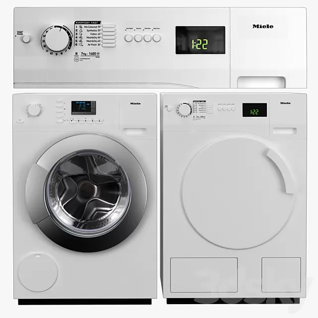 Household – 3D Models – Miele washing machine Household – 3D Models – Miele washing machine