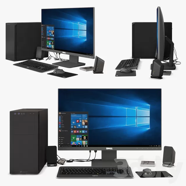 PC and Other Electronic – 3D Models – Computer Set 01 (max 2012 Vray)