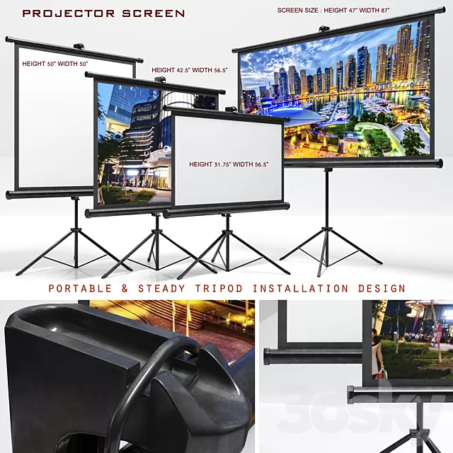 Technology Other 3D Models – Projector screen