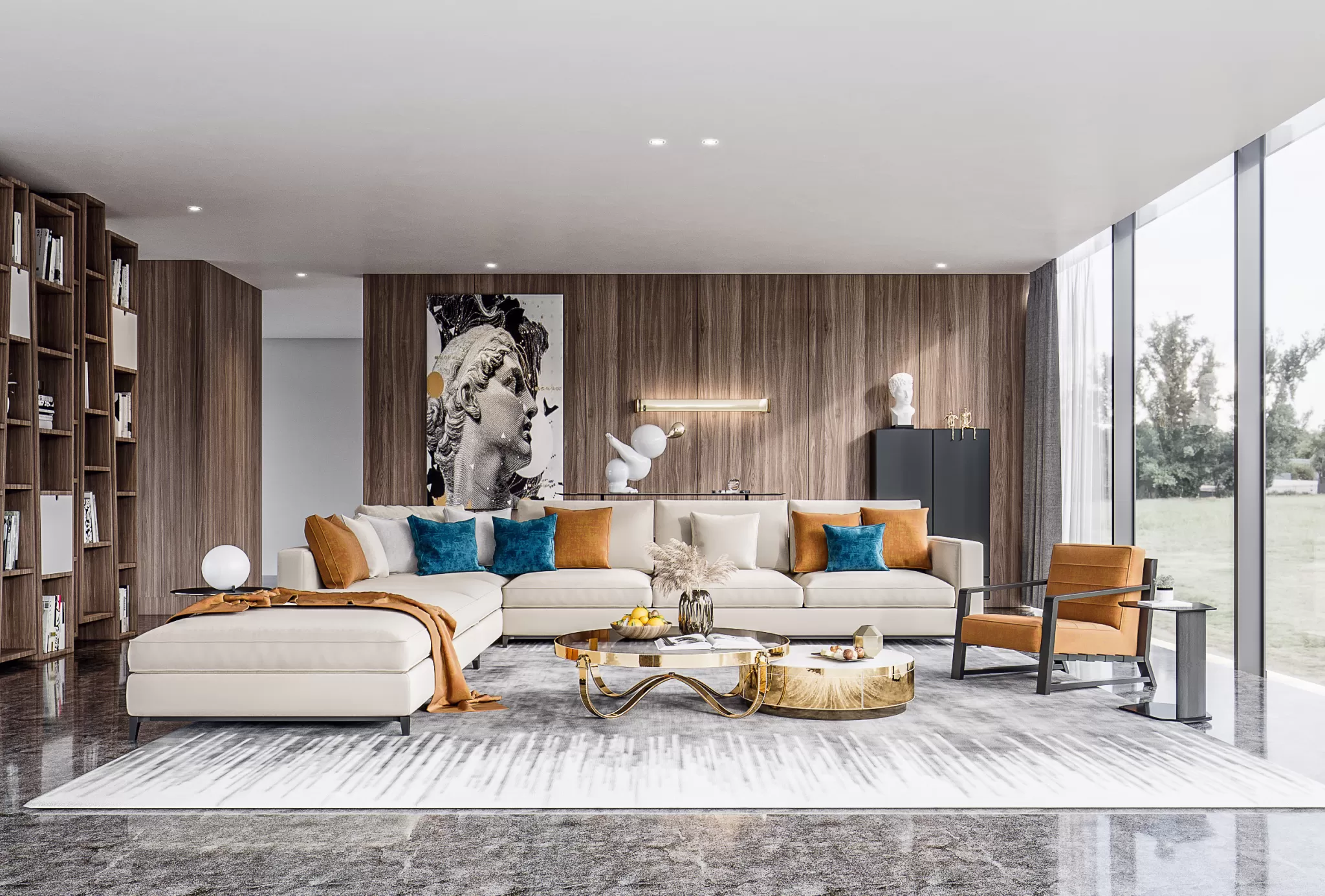 Corona Render Scene – Living Room 3D Models – 0063