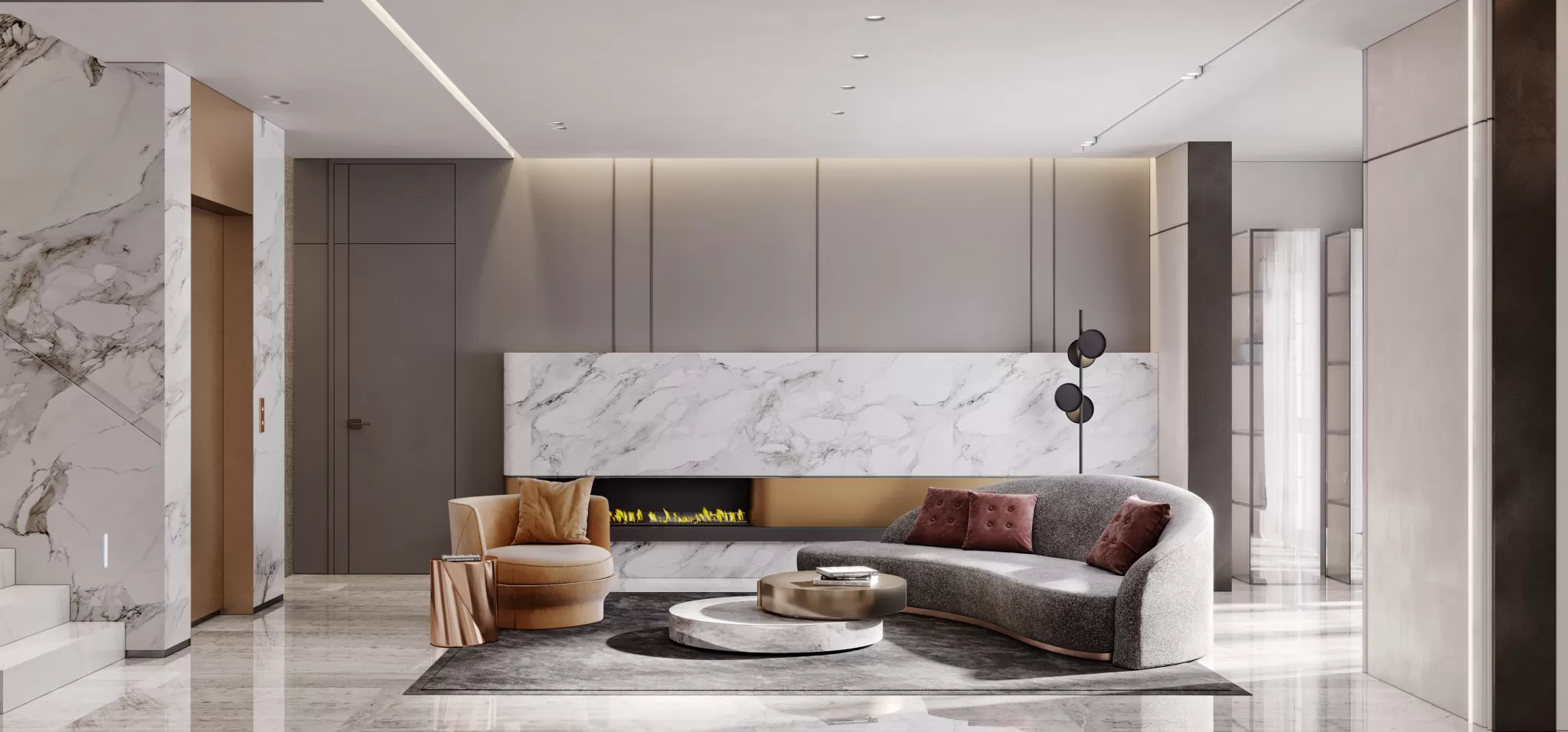 Corona Render Scene – Living Room 3D Models – 0093