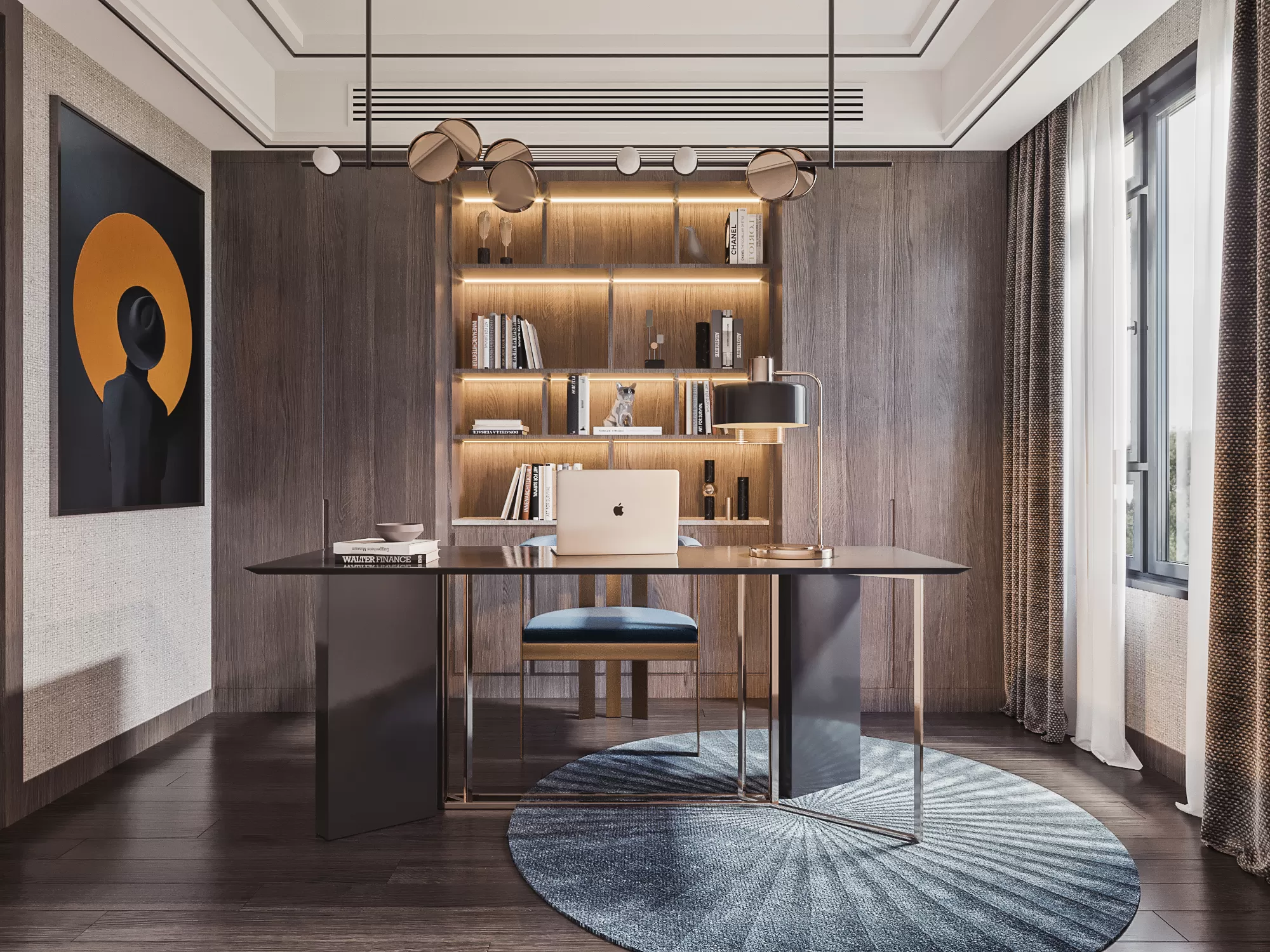 Corona Render Scene – Study Room 3D Models – 0006