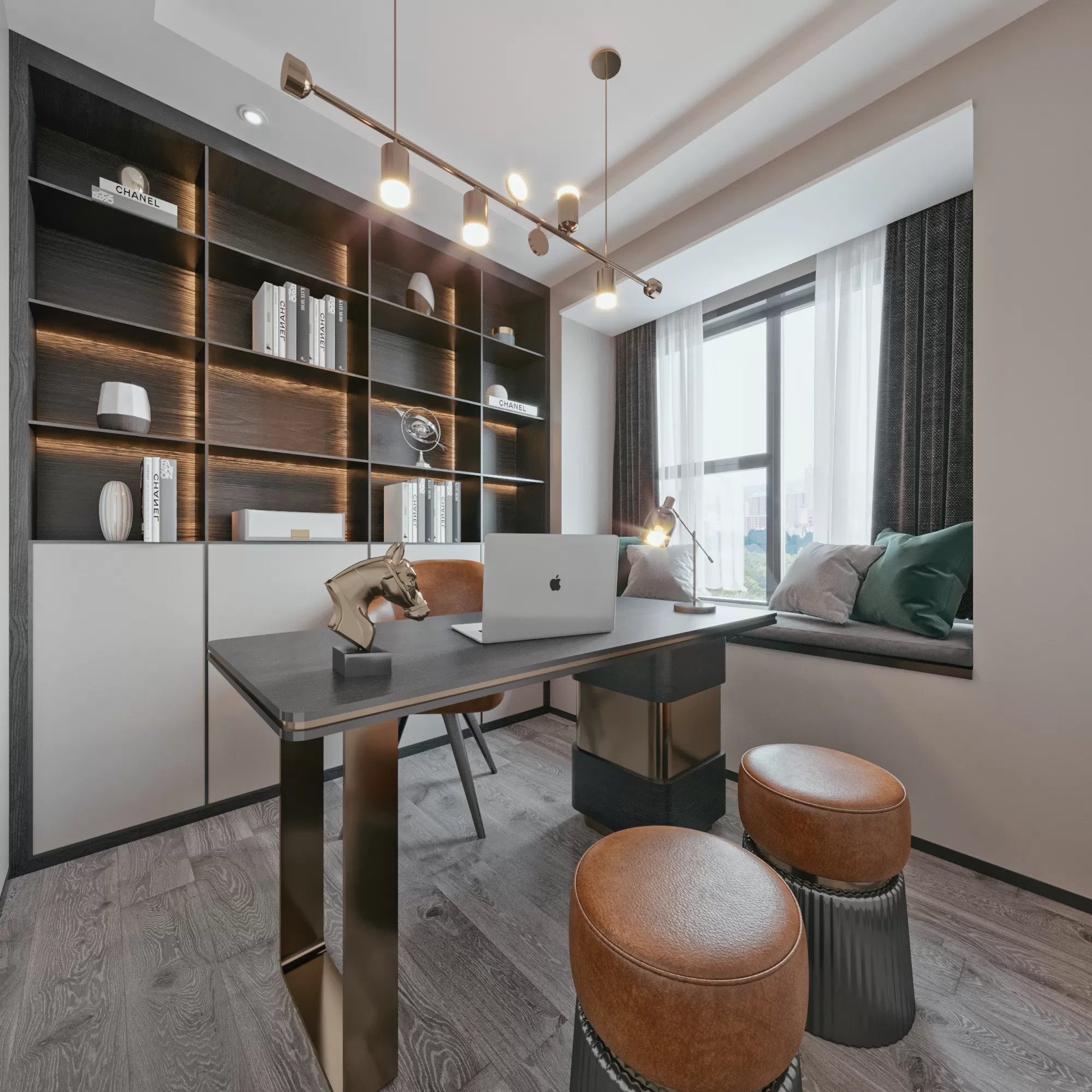 Corona Render Scene – Study Room 3D Models – 0010