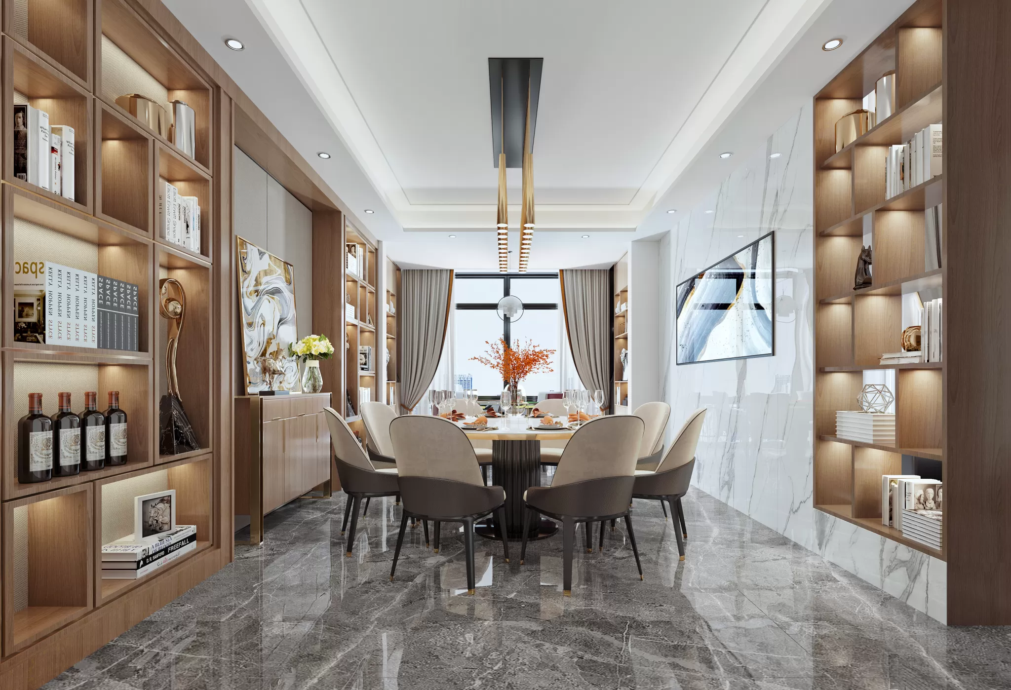 Corona Render Scene – Restaurant 3D Models – 0010