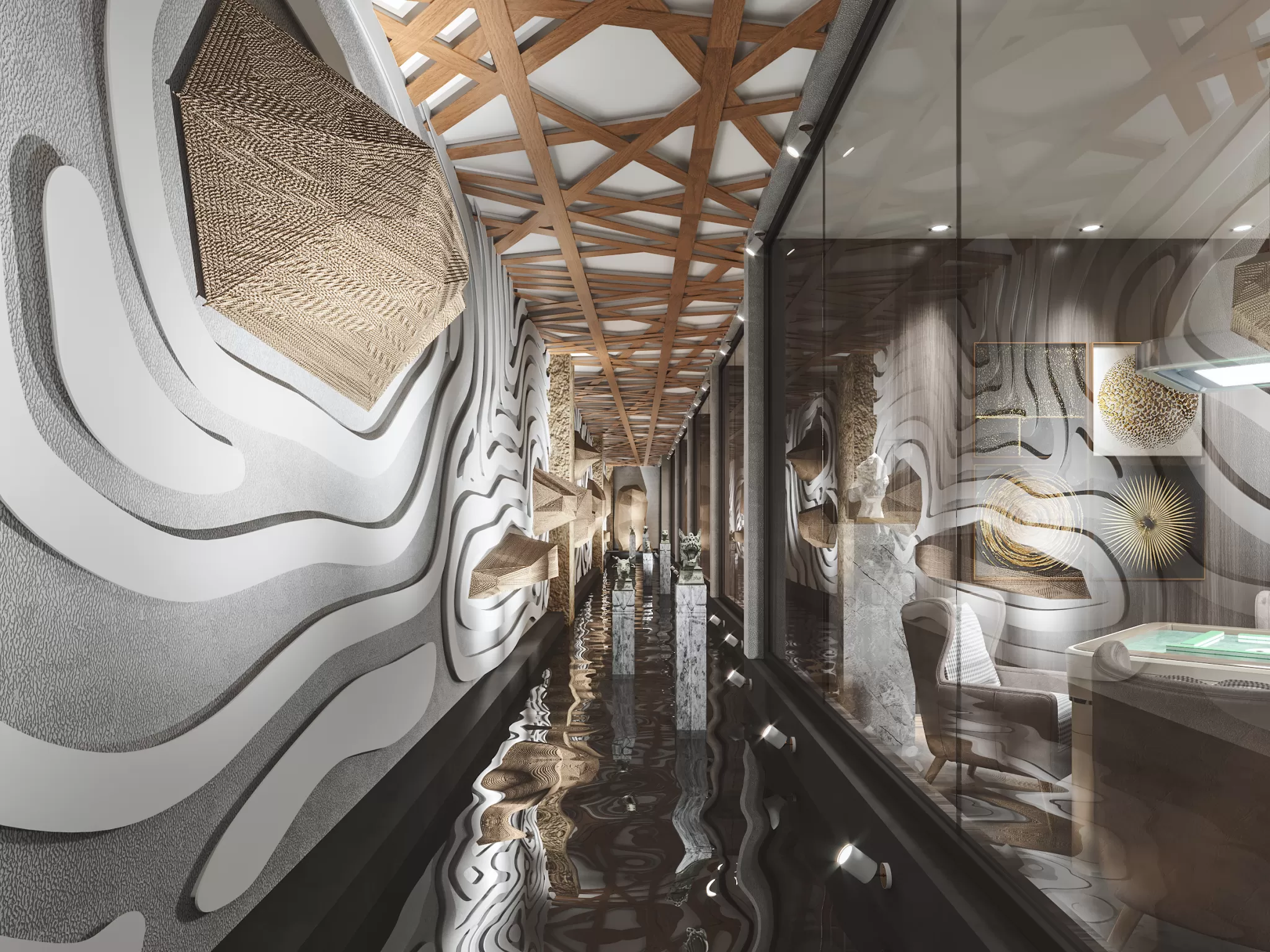 Corona Render Scene – Commercial Space 3D Models – 0027