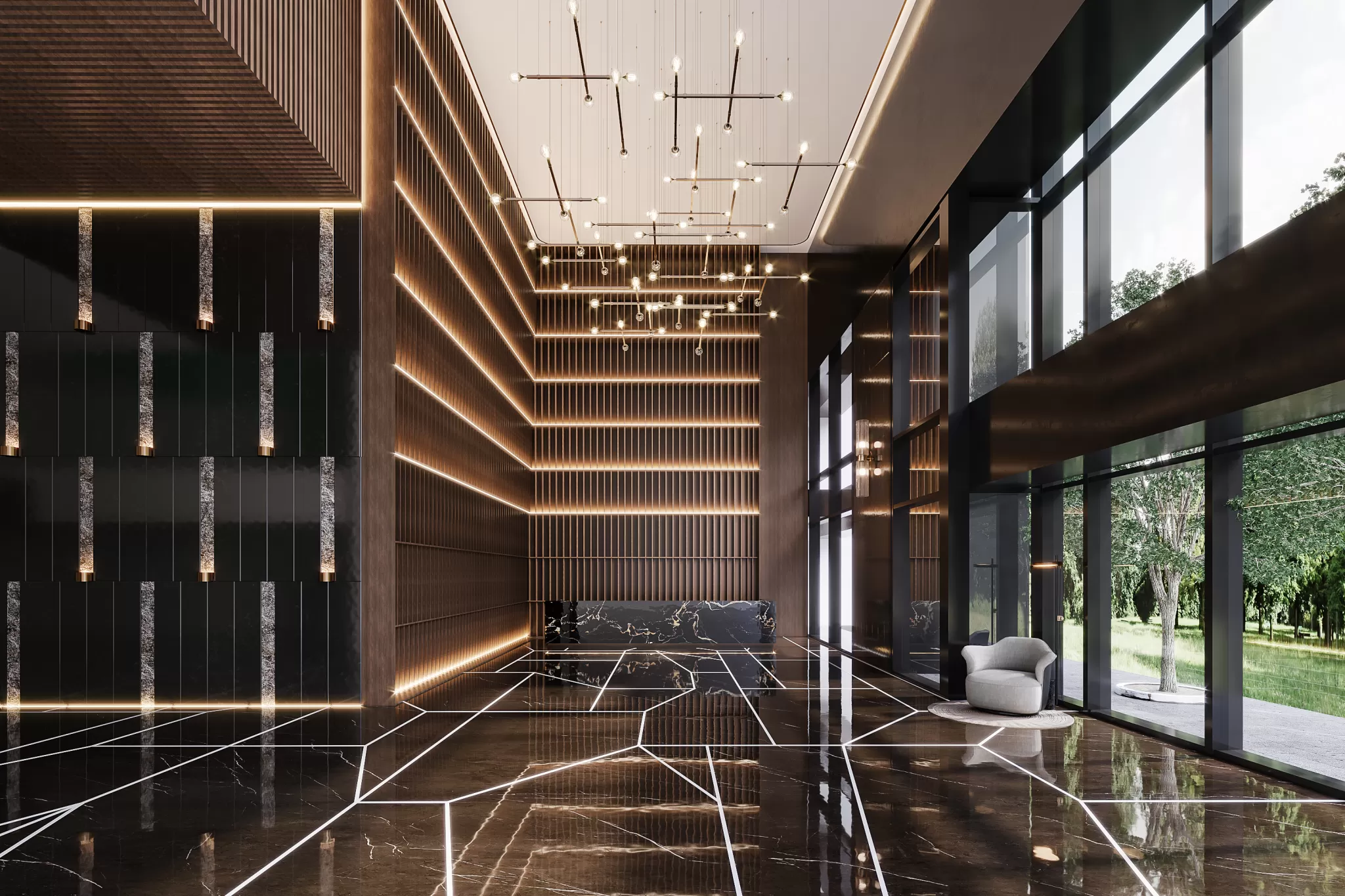 Corona Render Scene – Commercial Space 3D Models – 0030