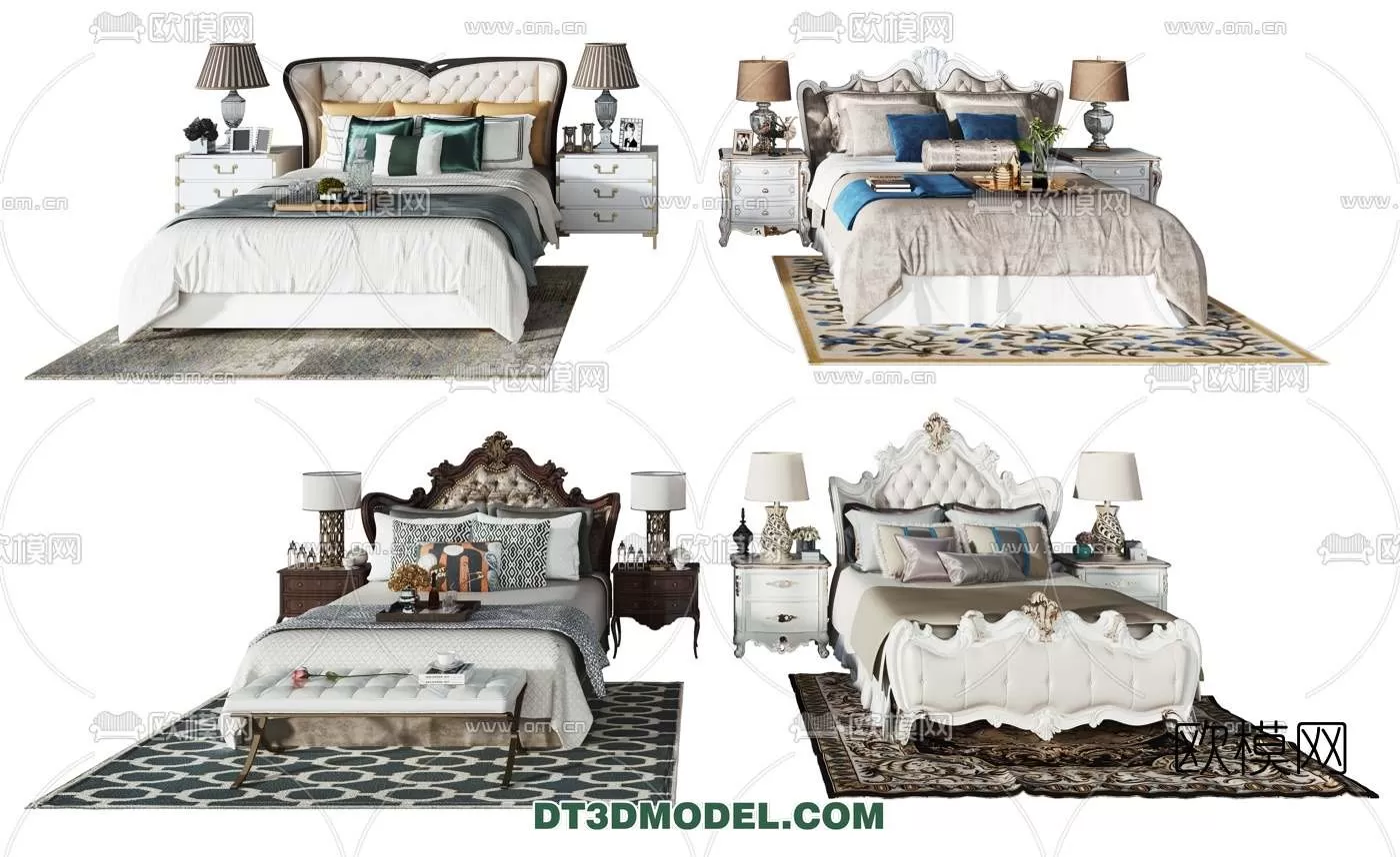 Double Bed 3D Models – 0002 Double Bed 3D Models – 0002