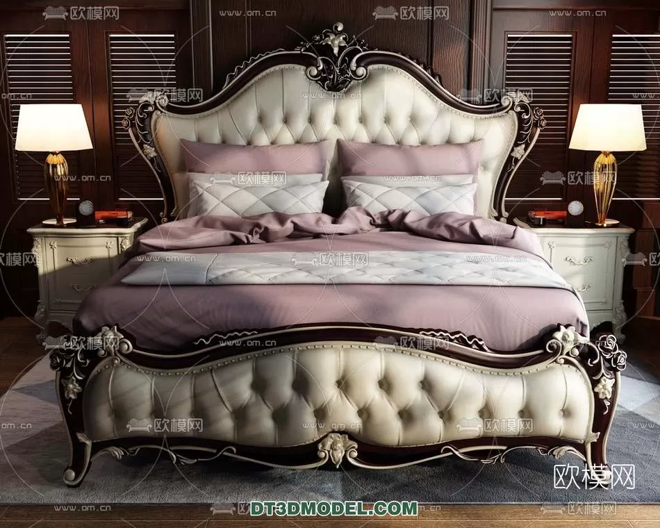 Double Bed 3D Models – 0004 Double Bed 3D Models – 0004