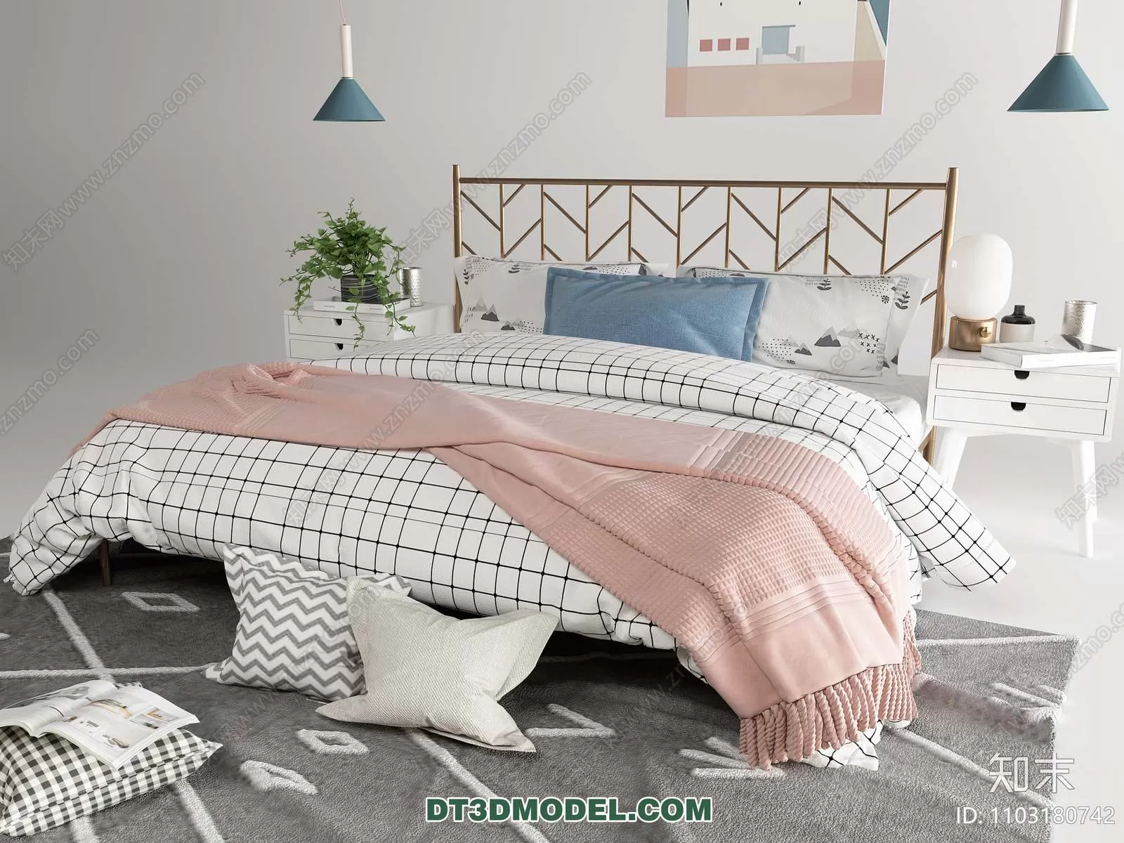 Double Bed 3D Models – 0009 Double Bed 3D Models – 0009
