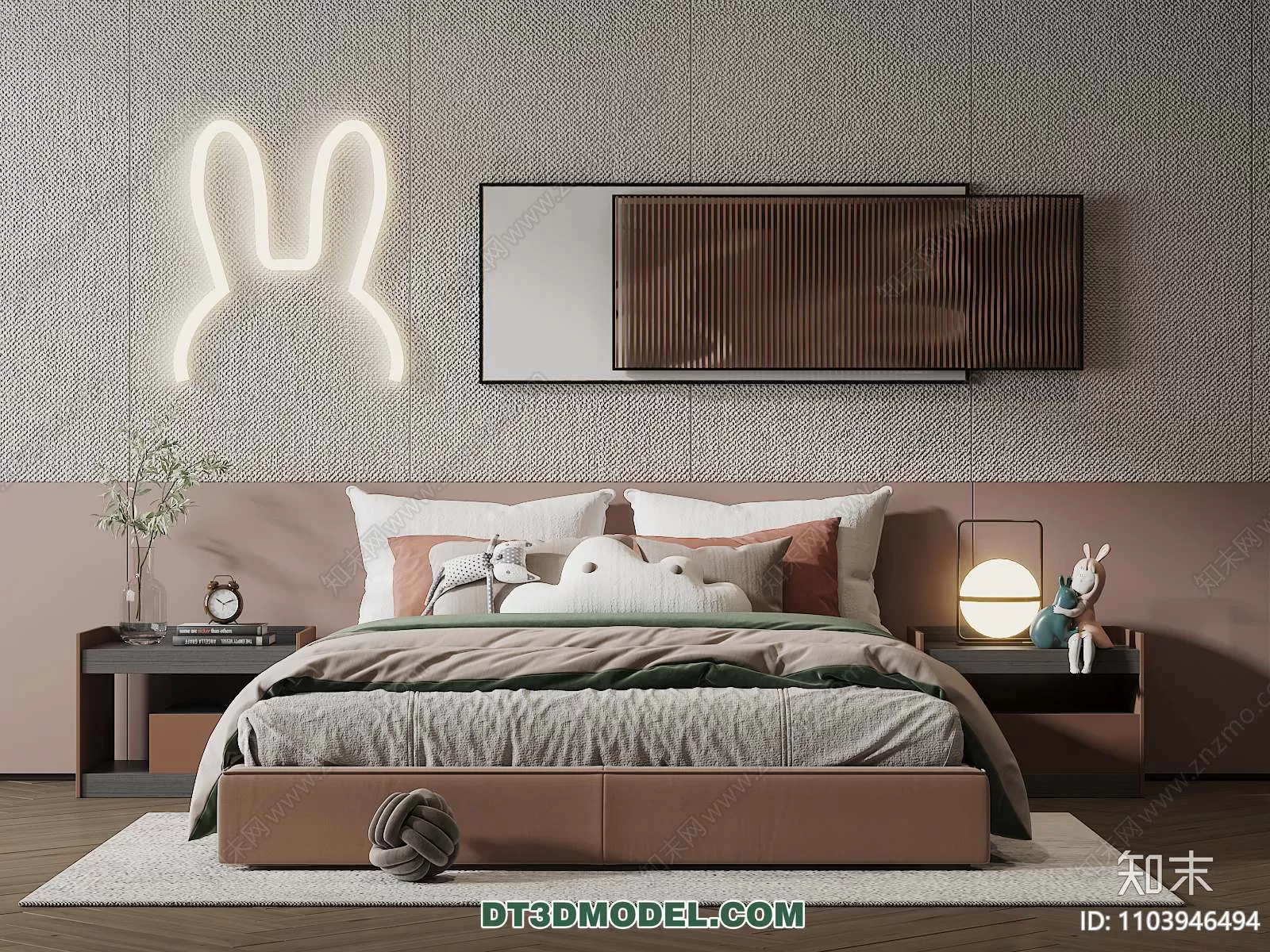 Double Bed 3D Models – 0010 Double Bed 3D Models – 0010