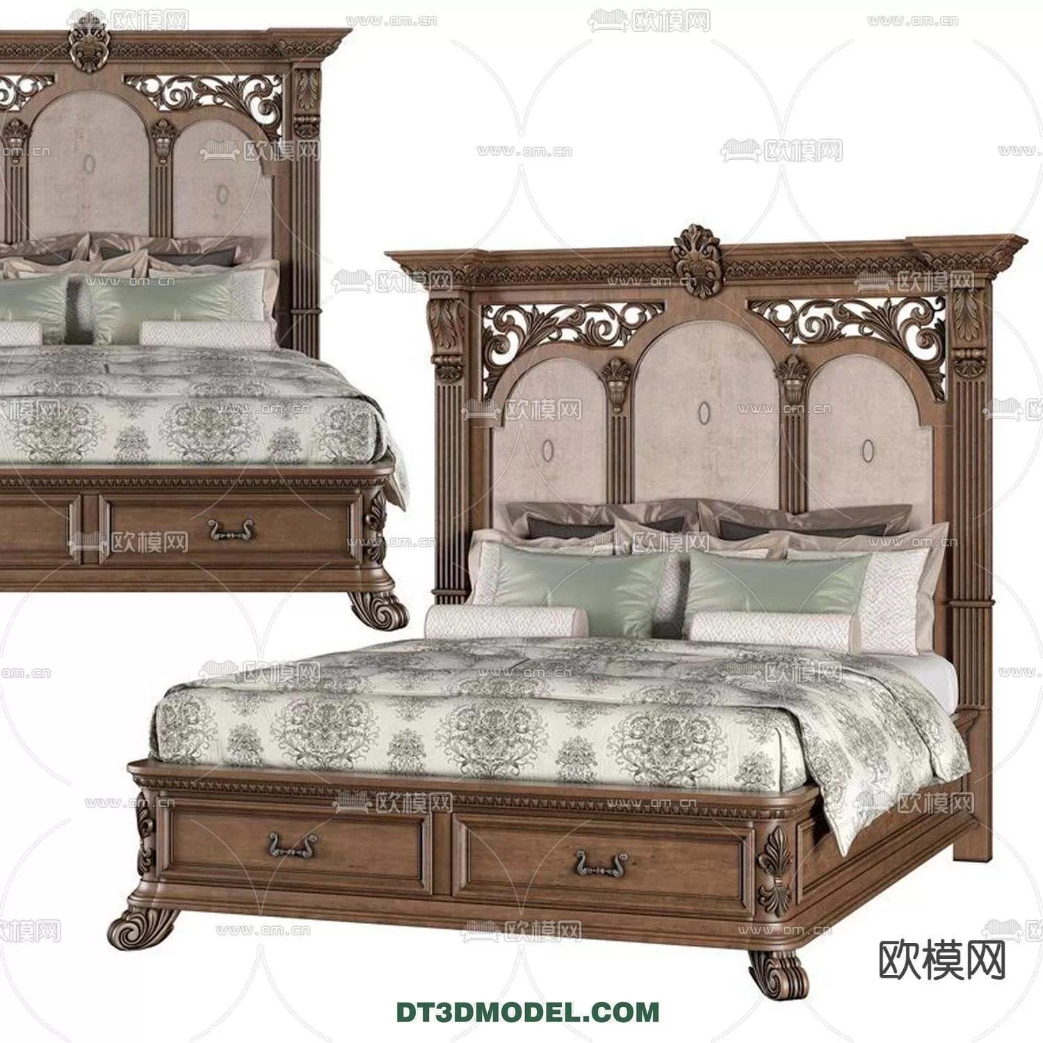 Double Bed 3D Models – 0015 Double Bed 3D Models – 0015